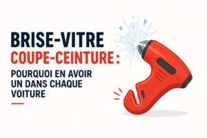 Brise vitre coupe ceinture automatique avec anneau porte cle