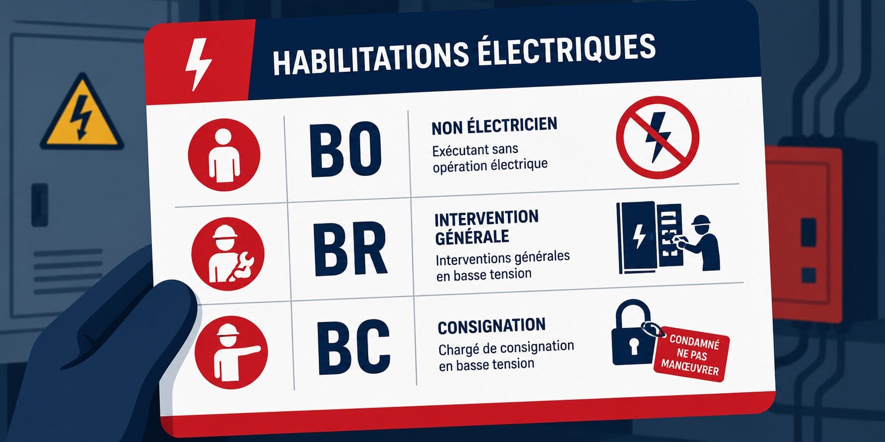 Les differentes habilitations electriques