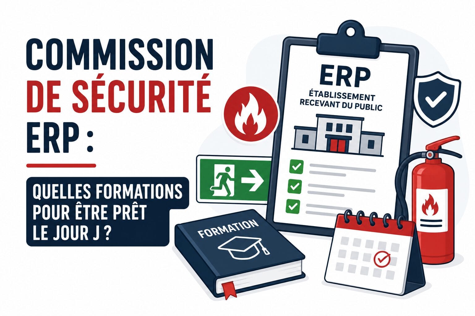 Responsable d'établissement recevant du public préparant sa commission de sécurité avec un formateur MSécurité Alsace