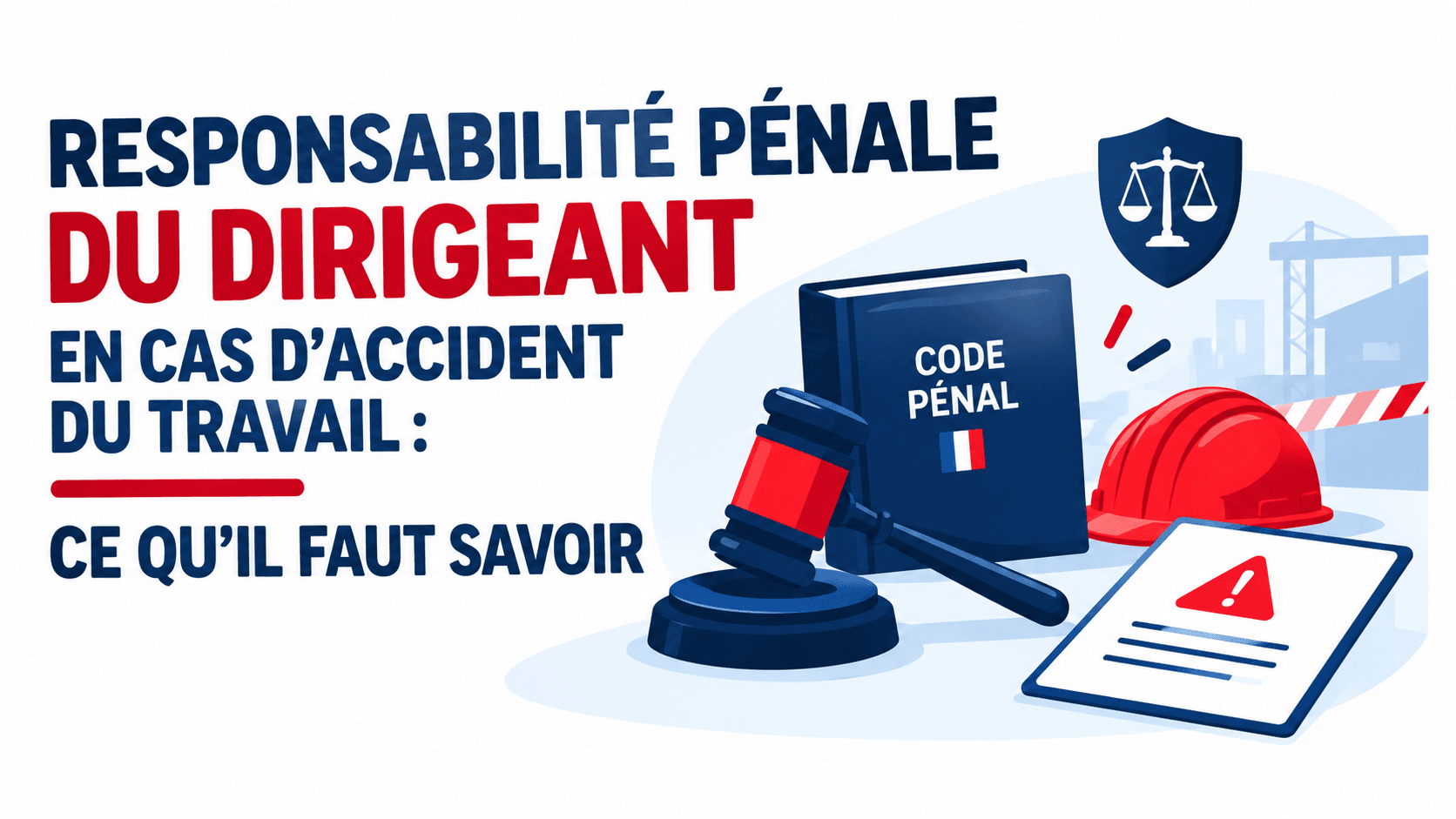 Responsabilité pénale du dirigeant en cas d'accident du travail